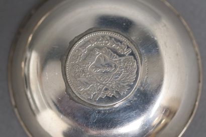 A 900°/°° silver dish set with a Lebanese...
