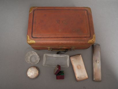 SORMANI
Leather and brass travel toilet case
H:...