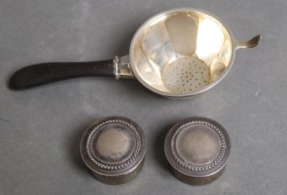 Silver lot:
- 950°/°° cutaway teapot, ebony...