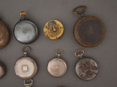 Lot de montres de gousset, chronographes...