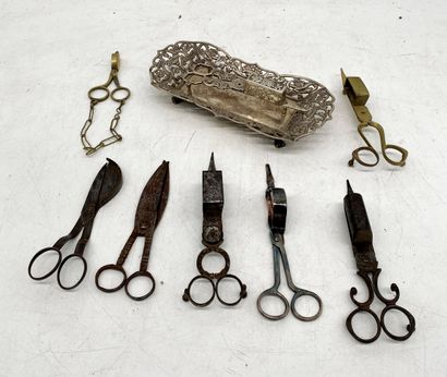 Pair of silver mouchettes 950°/°° and their...