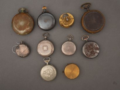 Lot de montres de gousset, chronographes...