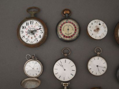 Lot de montres de gousset, chronographes...