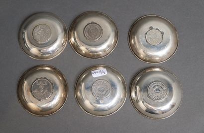 A 900°/°° silver dish set with a Lebanese...