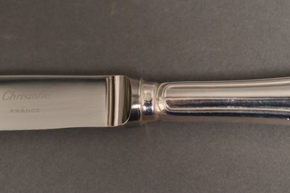 CHRISTOFLE
Partie de ménagère en métal argenté...