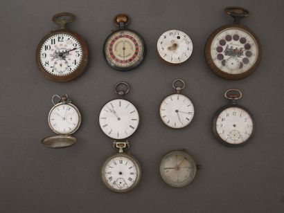 Lot de montres de gousset, chronographes...