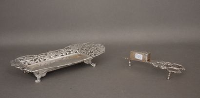 Pair of silver mouchettes 950°/°° and their...