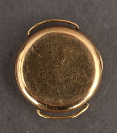Boitier de montre rond en or jaune 18k, pds...