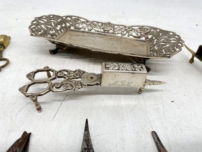 Pair of silver mouchettes 950°/°° and their...