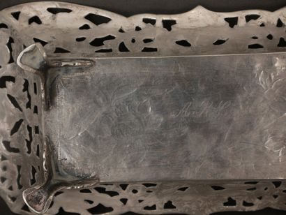 Pair of silver mouchettes 950°/°° and their...