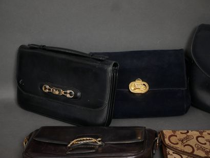 CELINE Paris 
Four bags in black, brown and...