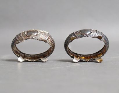 Silver lot:
- Pair of Louis XVI style 950°/°°...