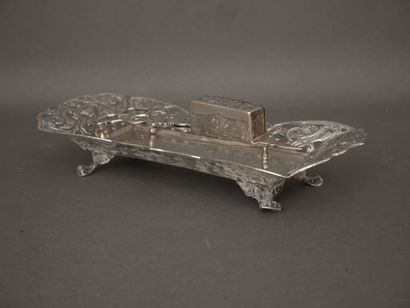 Pair of silver mouchettes 950°/°° and their...