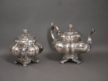 DEBAIN goldsmith
Teapot and four-legged covered...