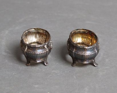 Silver lot:
- Pair of Louis XVI style 950°/°°...
