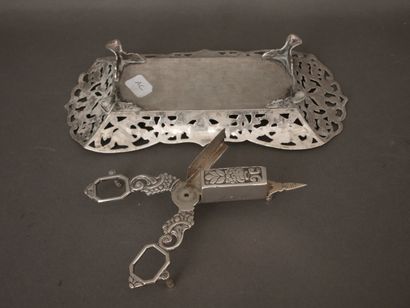 Pair of silver mouchettes 950°/°° and their...