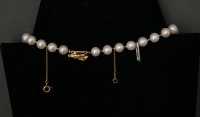 Collier de perles de culture en chute, monture...
