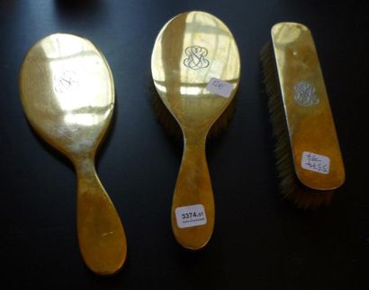Garniture de toilette.. monture vermeil PUIFORCAT,...