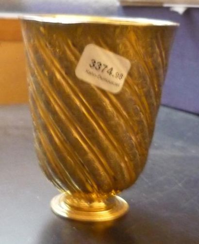 timbale vermeil torsadée PUIFORCAT Pds: 225...
