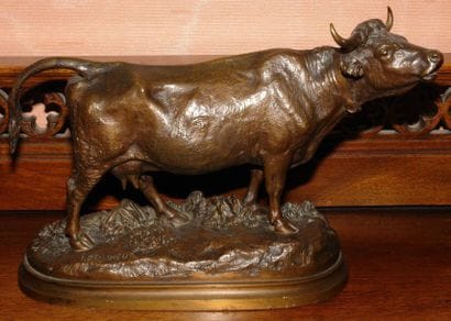 Isidore BONHEUR
Vache Epreuve en bronze à...