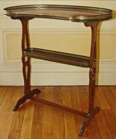 TABLE ROGNON en acajou et placage d'acajou,...