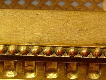 BANQUETTE DE PIANO cannée de forme oblongue,...