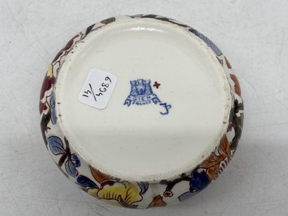 GIEN Covered polylobed earthenware bonbonnière...