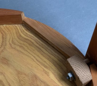 MOBELFABRIKKEN TOFTEN Teak stool, top inlaid...