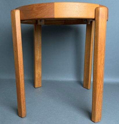 MOBELFABRIKKEN TOFTEN Teak stool, top inlaid...