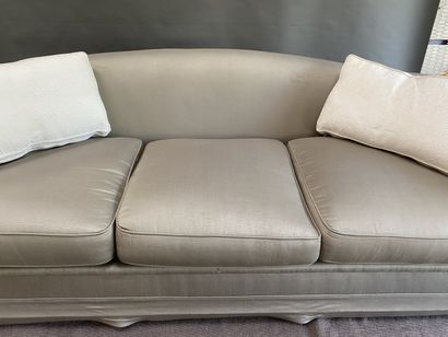 Modern 3-seater sofa in grey fabric. 110...