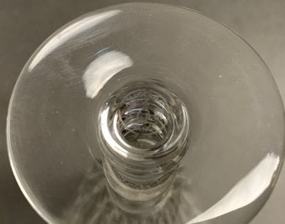 BACCARAT Set of cut crystal Armagnac stemmed...