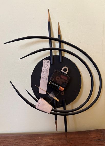 BAYARD Wall clock in black lacquered and...