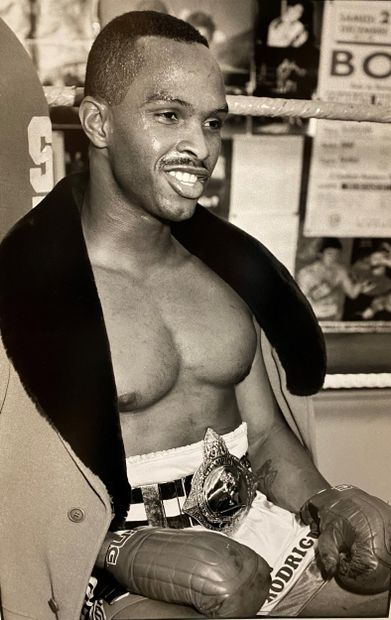 Modern school Portrait of a boxer Black and...