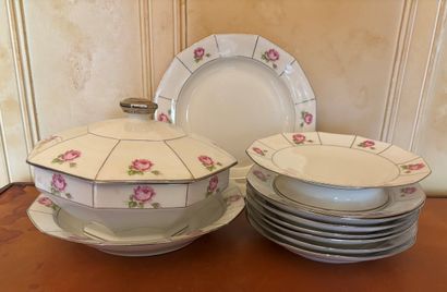 LOURIOUX Foecy Octagonal white porcelain...