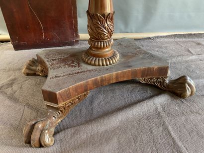 Rectangular mahogany veneered table with...