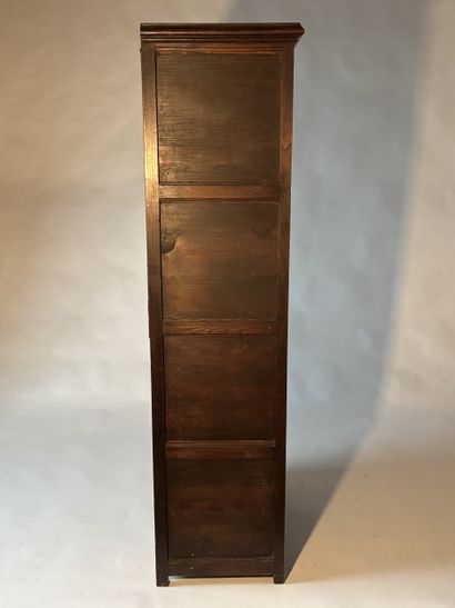 Standing man in natural wood carved with...