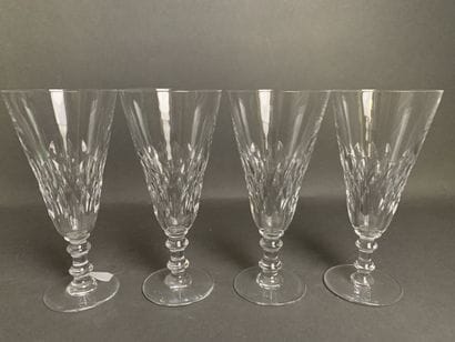 BACCARAT Set of cut crystal Armagnac stemmed...