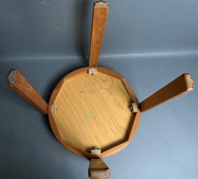 MOBELFABRIKKEN TOFTEN Teak stool, top inlaid...