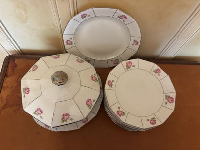 LOURIOUX Foecy Octagonal white porcelain...
