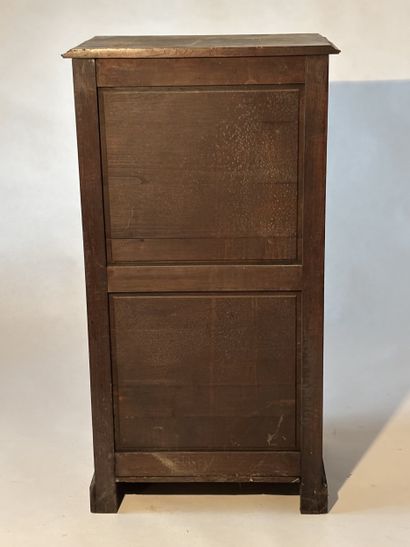 Neo-Gothic one-drawer, one-leaf, natural...