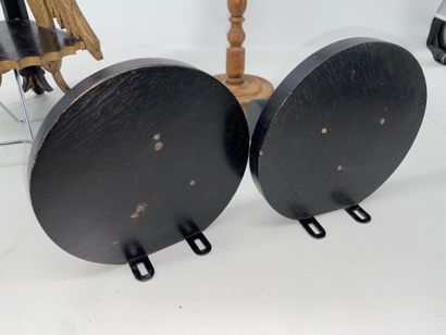 Set comprising: - 1 console shelf in black-painted...