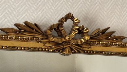 Rectangular Louis XVI style gilded carved...