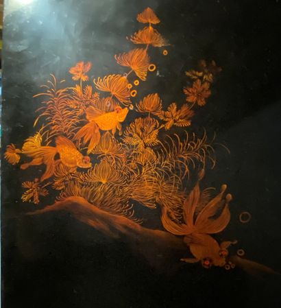 NGUYEN THU (1930-2023) Fish among seaweed...