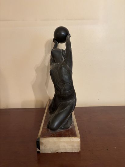 J. SALVADO Kneeling woman dancing with a...