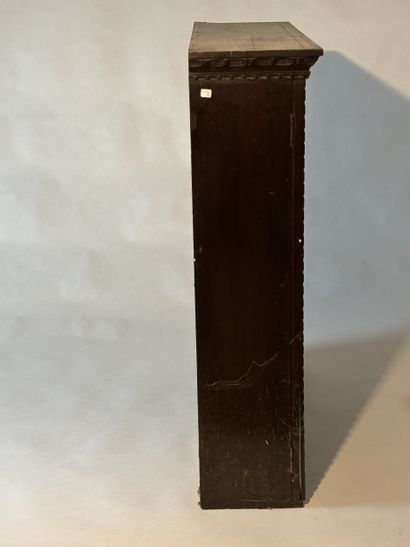 Upper part of a Neo-Gothic stained wood bookcase...