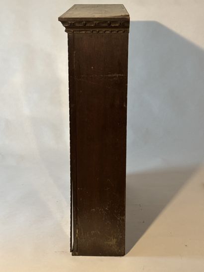 Upper part of a Neo-Gothic stained wood bookcase...