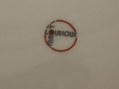 LOURIOUX Foecy Octagonal white porcelain...