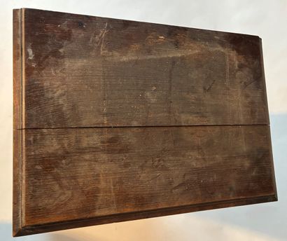Neo-Gothic one-drawer, one-leaf, natural...