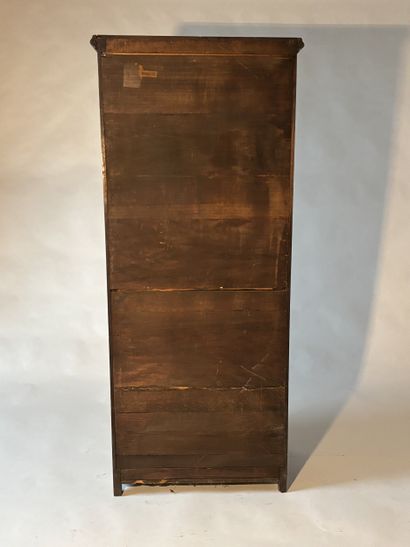 Standing man in natural wood carved with...