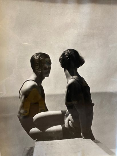Modern school Couple of swimmers in front...